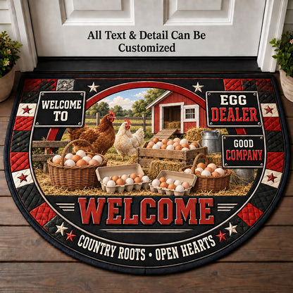 Egg Dealer Personalized Half Round Mat | 5To9Vibe