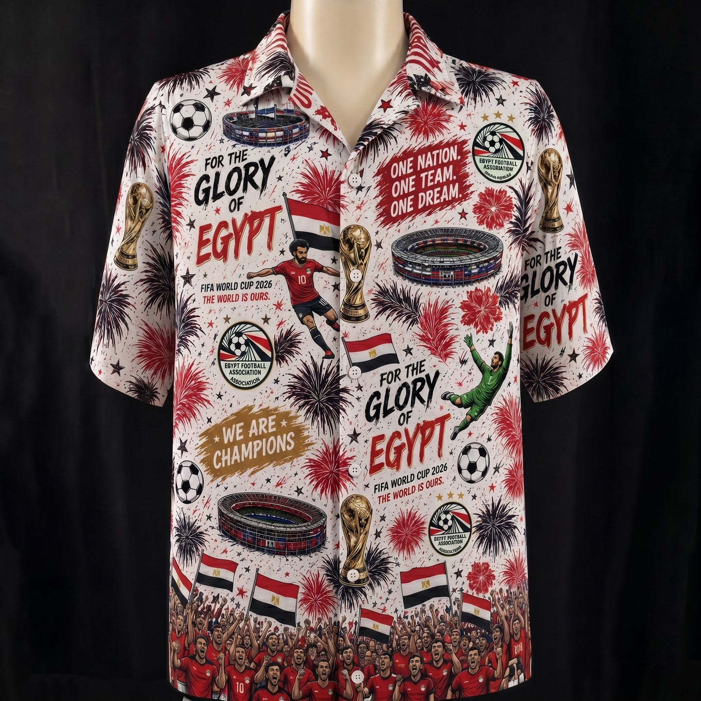 All Teams World Cup 2026 Champion USA Football Soccer Unisex Button-Up Hawaiian Shirt For Men & Women