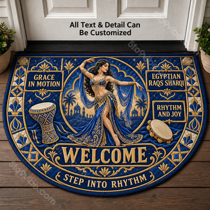 Egyptian Raqs Sharqi Personalized Half Round Mat | 5To9Vibe