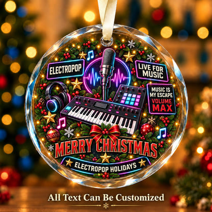 Electropop Personalized Glass Ornament | 5To9Vibe