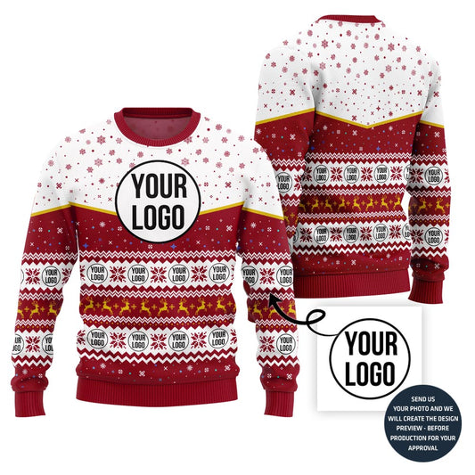 Elegant Custom Logo Holiday Sweater