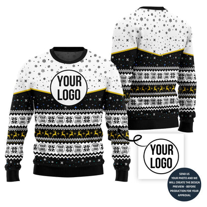 Elegant Custom Logo Holiday Sweater