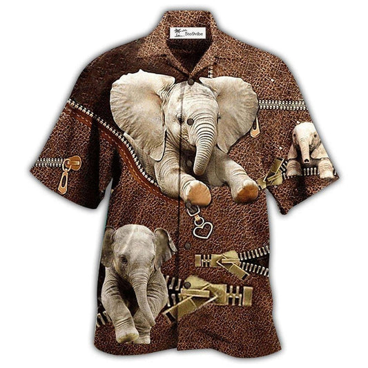 Hawaiian Shirt / Adults / S Elephant Awesome Style With Brow - Hawaiian Shirt 