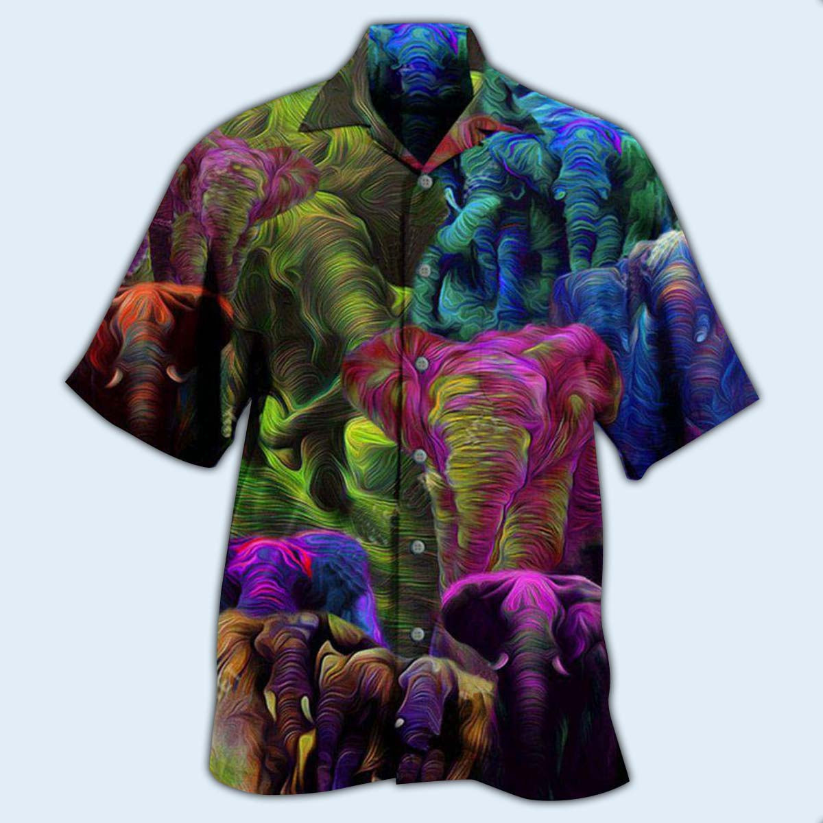Elephant Colorful Style - Hawaiian Shirt 