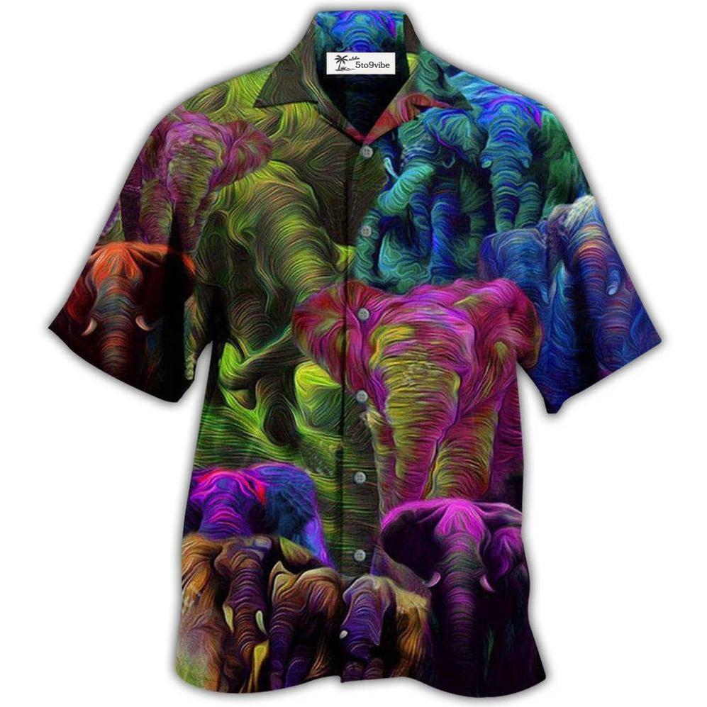 Hawaiian Shirt / Adults / S Elephant Colorful Style - Hawaiian Shirt 