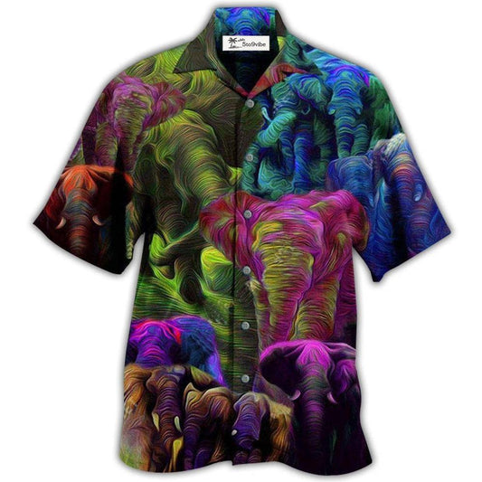 Hawaiian Shirt / Adults / S Elephant Colorful Style - Hawaiian Shirt 