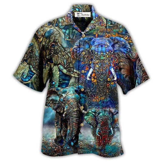Hawaiian Shirt / Adults / S Elephant Love Forest Color - Hawaiian Shirt 