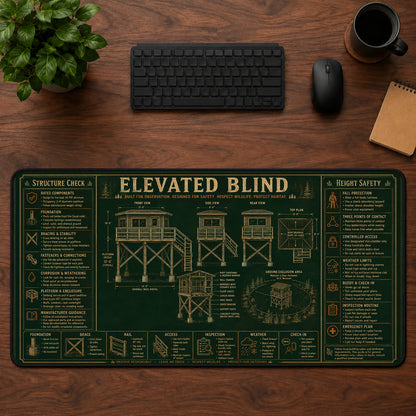 Elevated Blind Desk Mat Mouse Pad | 5To9Vibe