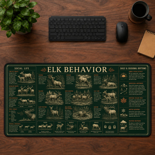 Elk Behavior Desk Mat Mouse Pad | 5To9Vibe