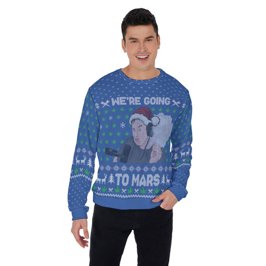 Elon Musk Ugly Christmas Sweater Black Royal