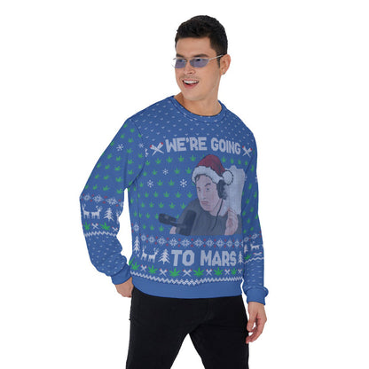 Elon Musk Ugly Christmas Sweater Black Royal
