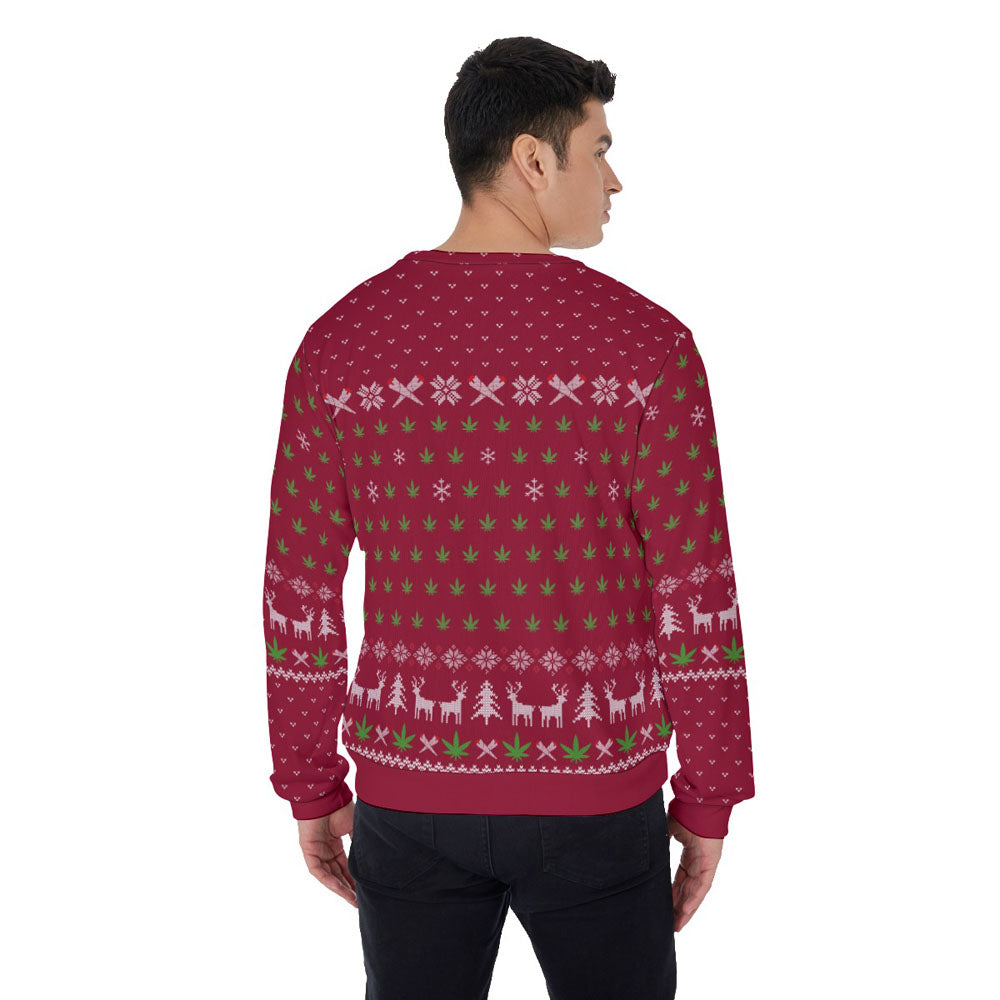 Elon Musk Ugly Christmas Sweater Cardinal Red