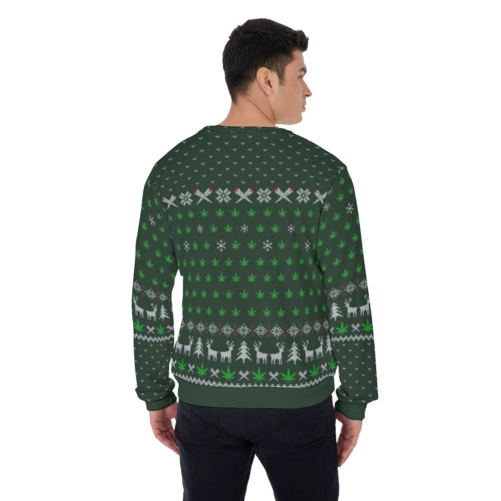 Elon Musk Ugly Christmas Sweater Forest Green