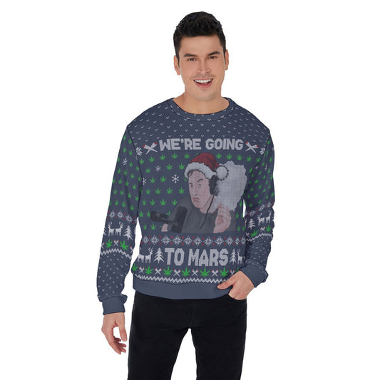 Elon Musk Ugly Christmas Sweater Navy
