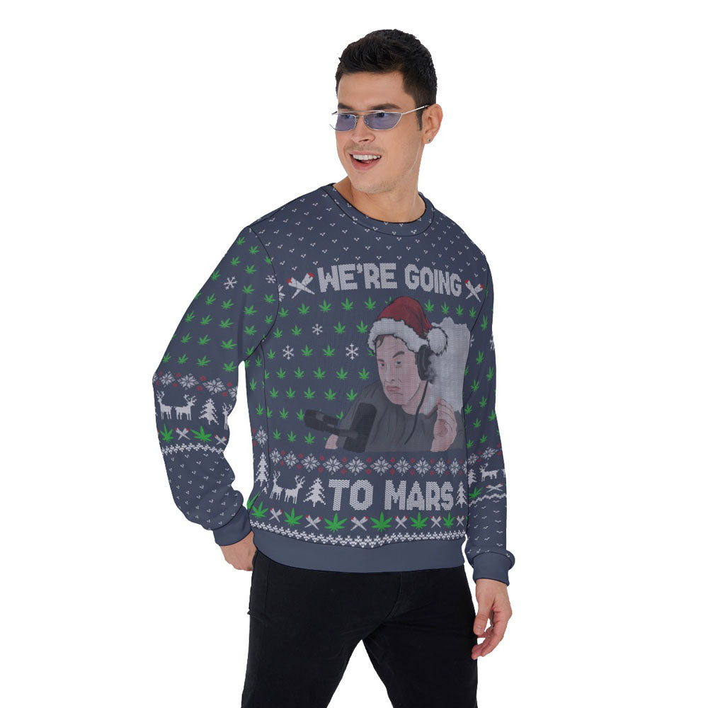 Elon Musk Ugly Christmas Sweater Navy