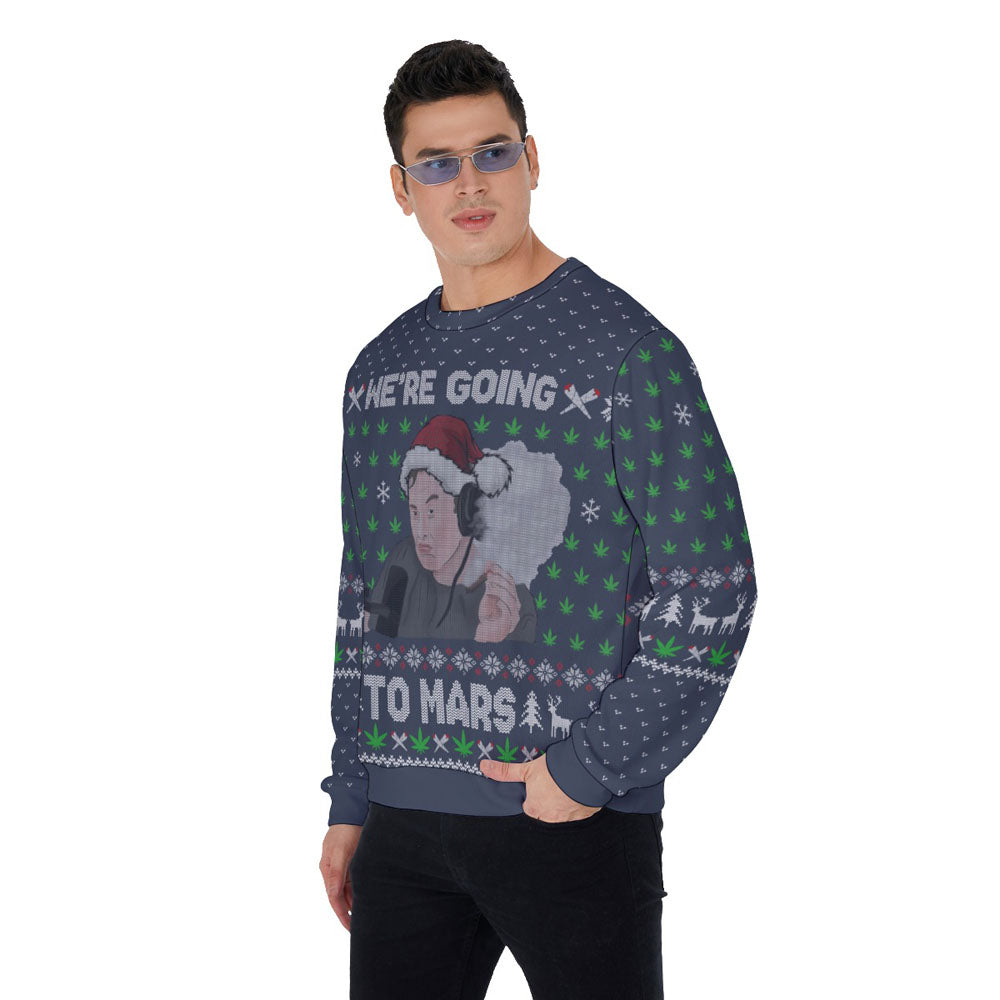 Elon Musk Ugly Christmas Sweater Navy