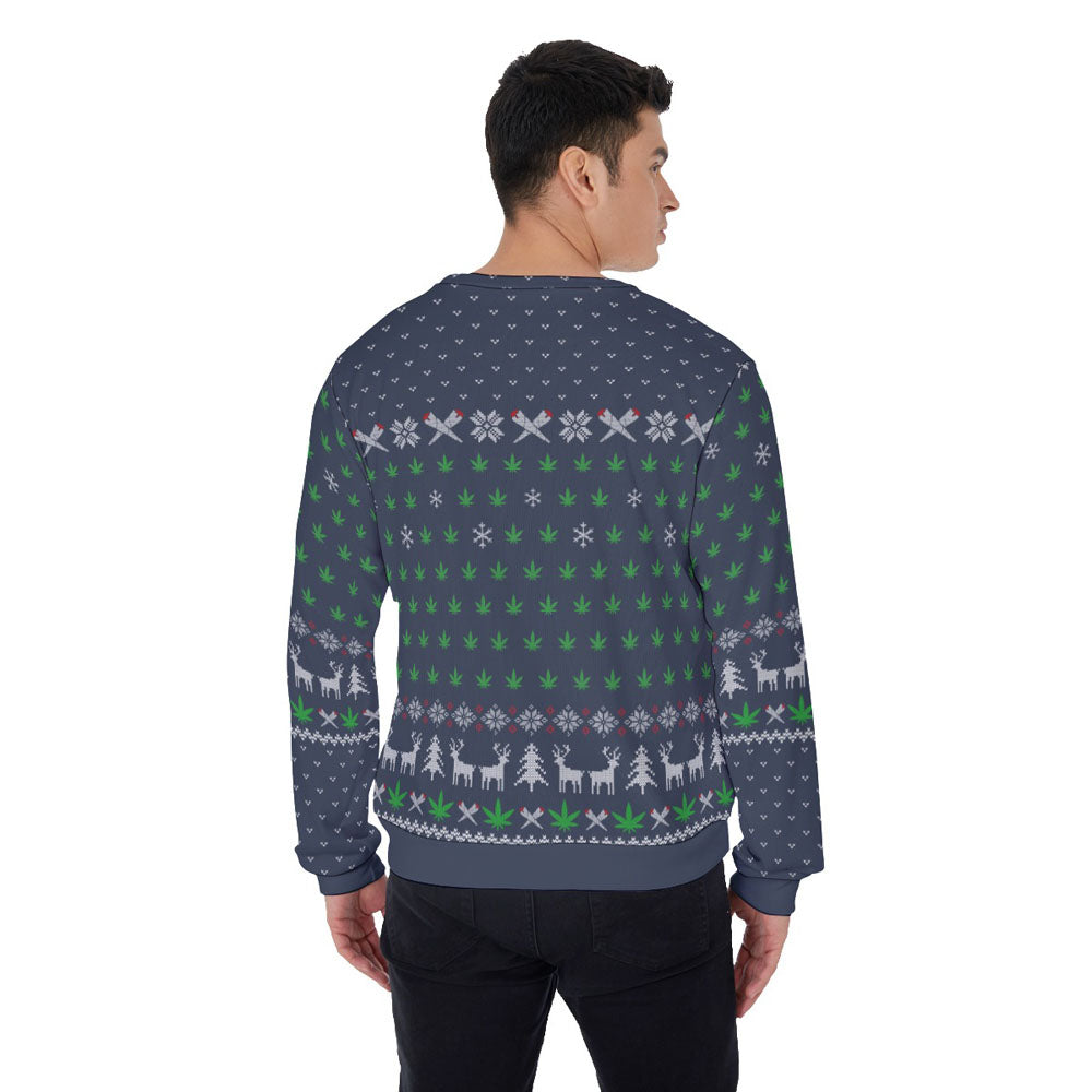 Elon Musk Ugly Christmas Sweater Navy
