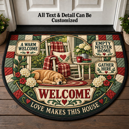Empty Nester Home Personalized Half Round Mat | 5To9Vibe