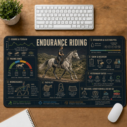 Endurance Riding Sports Visual Guide Desk Mat | 5To9Vibe