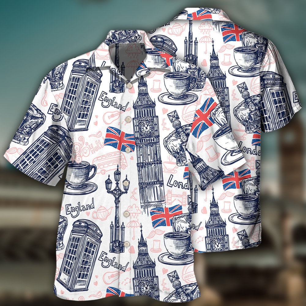 England Romantic Love It - Hawaiian Shirt 