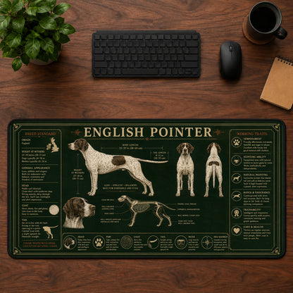 English Pointer Desk Mat Mouse Pad | 5To9Vibe