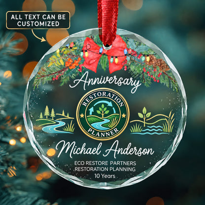 Environmental Restoration Planners Personalized Glass Ornament | 5To9Vibe