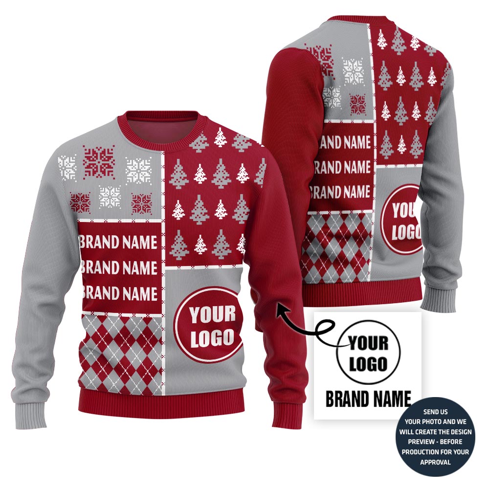 Epic Custom Football Team Logo And Name Ugly Christmas Sweater