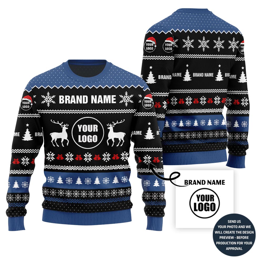 Epic Custom Logo And Brand Name Ugly Christmas Sweater