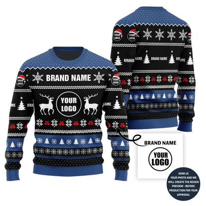 Epic Custom Logo And Brand Name Ugly Christmas Sweater