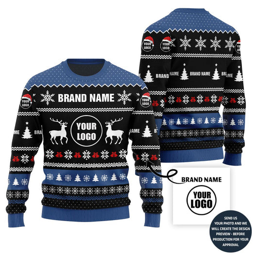 Epic Custom Logo And Brand Name Ugly Christmas Sweater