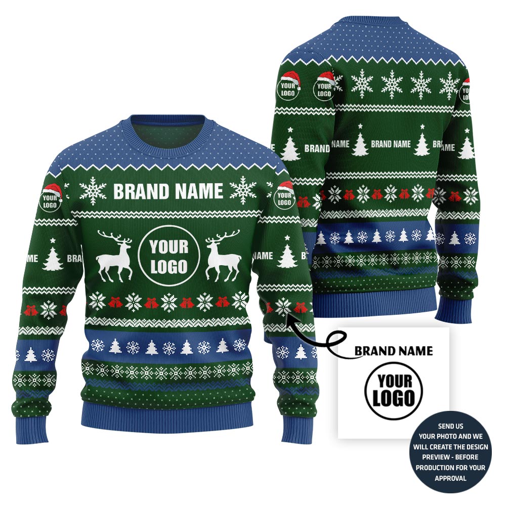 Epic Custom Logo And Brand Name Ugly Christmas Sweater