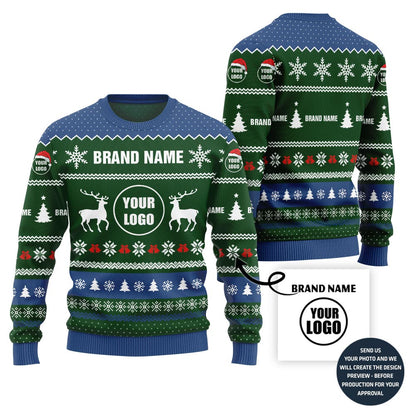 Epic Custom Logo And Brand Name Ugly Christmas Sweater