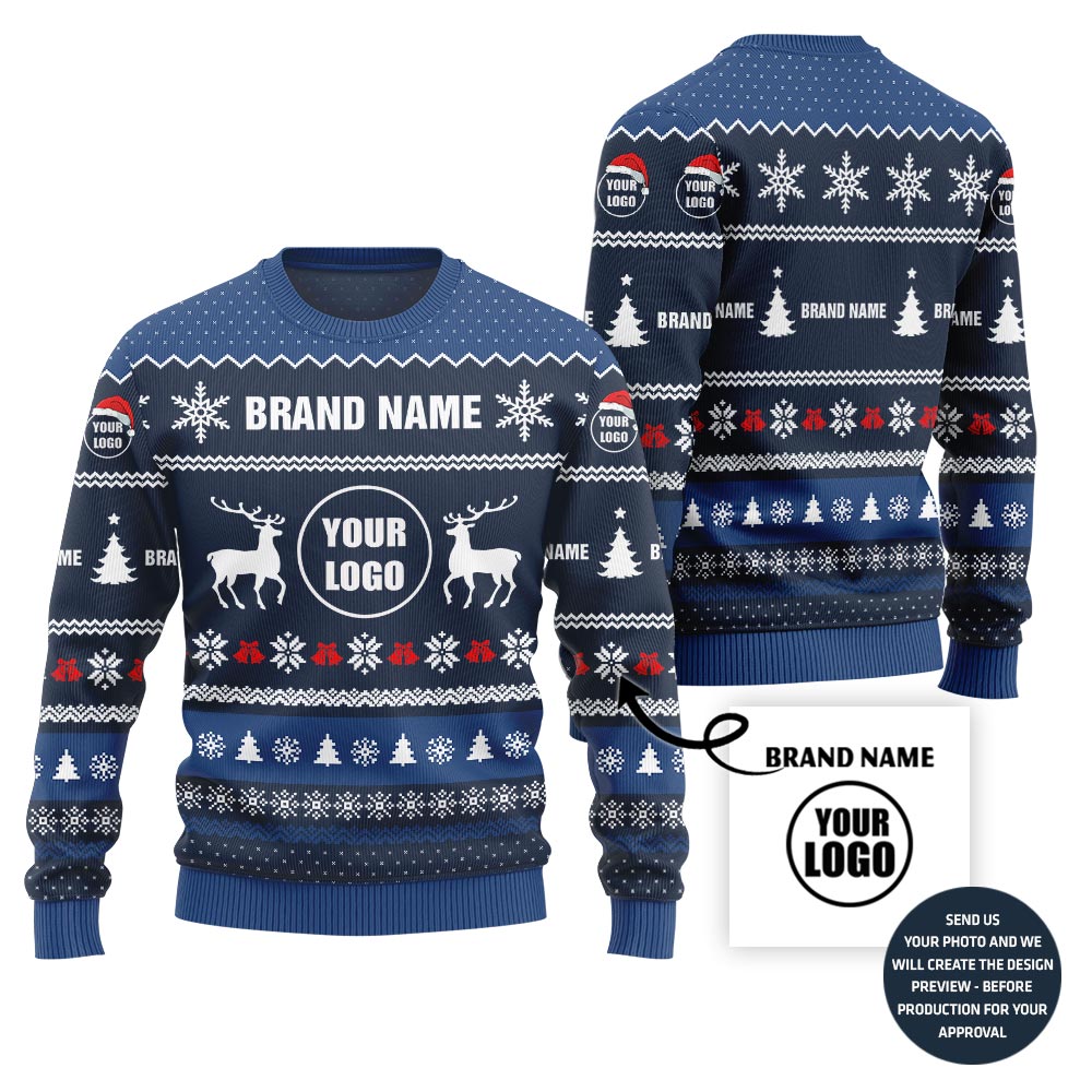 Epic Custom Logo And Brand Name Ugly Christmas Sweater