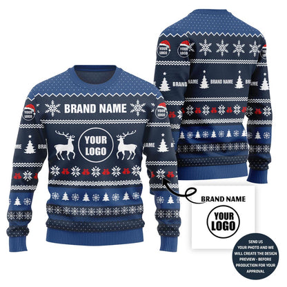 Epic Custom Logo And Brand Name Ugly Christmas Sweater