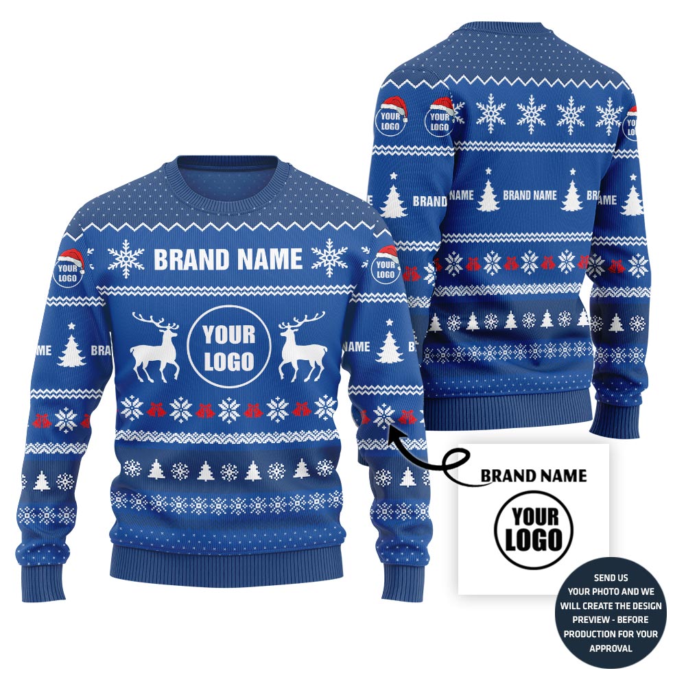 Epic Custom Logo And Brand Name Ugly Christmas Sweater