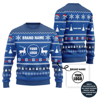 Epic Custom Logo And Brand Name Ugly Christmas Sweater