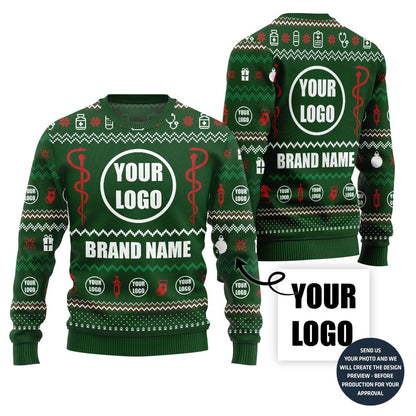 Epic Custom Logo Nurse Ugly Christmas Sweater