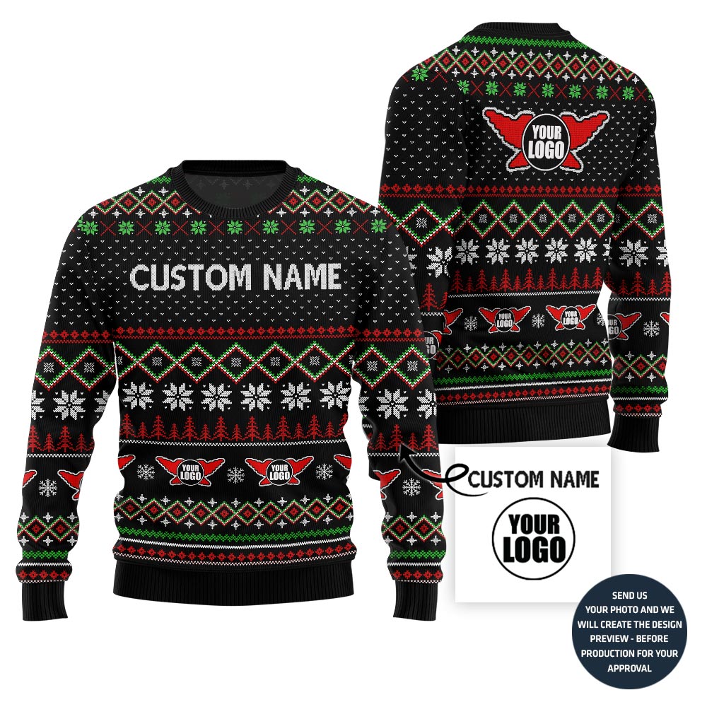 Epic Custom Logo Rock And Roll Ugly Xmas Sweater