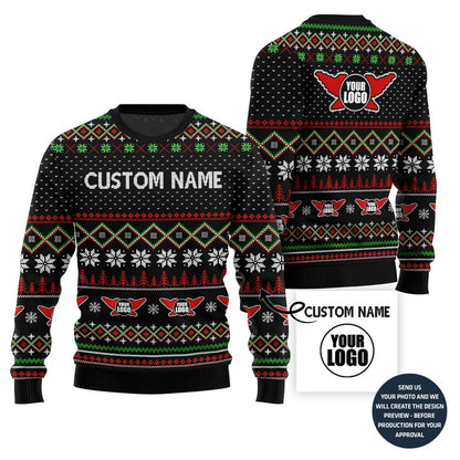 Epic Custom Logo Rock And Roll Ugly Xmas Sweater
