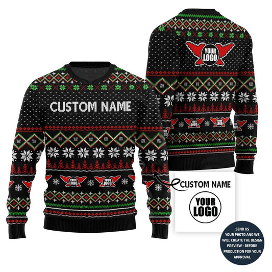 Epic Custom Logo Rock And Roll Ugly Xmas Sweater