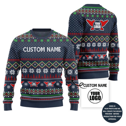 Epic Custom Logo Rock And Roll Ugly Xmas Sweater