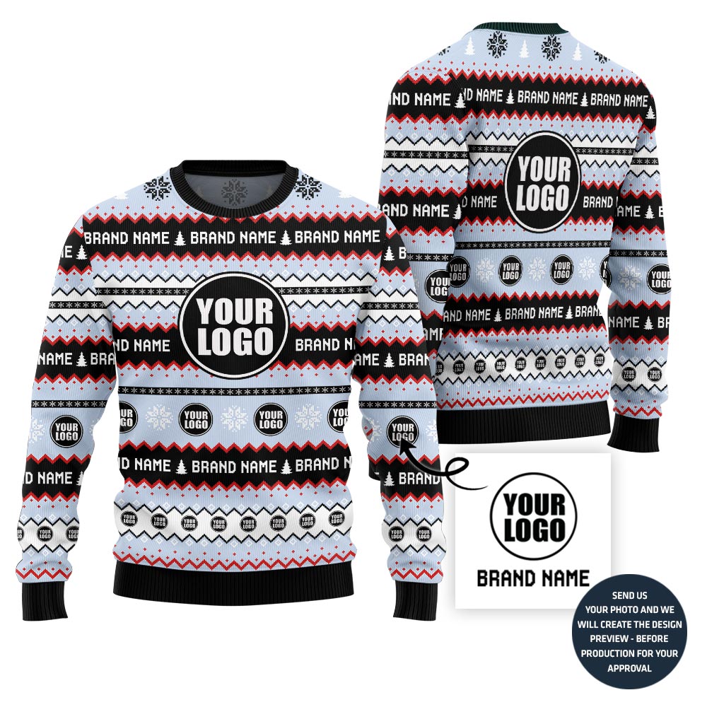 Epic Custom Logo Ugly Christmas Sweater For Brand