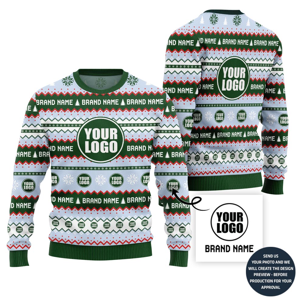 Epic Custom Logo Ugly Christmas Sweater For Brand