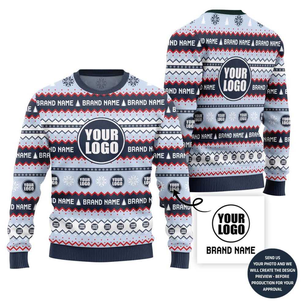Epic Custom Logo Ugly Christmas Sweater For Brand