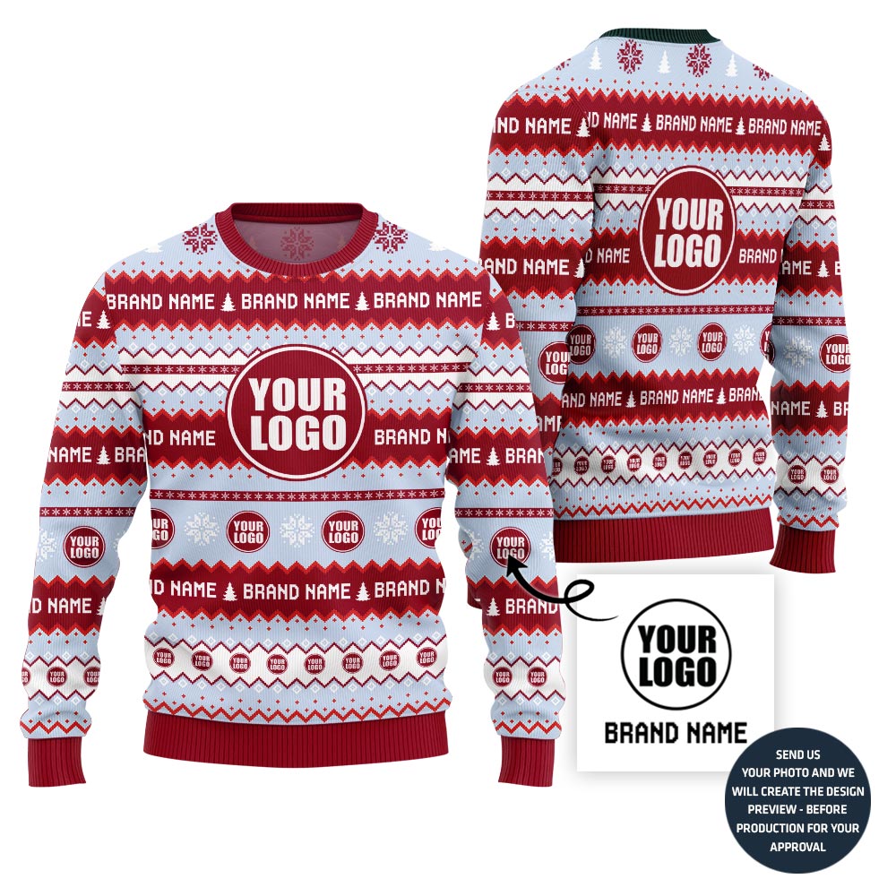 Epic Custom Logo Ugly Christmas Sweater For Brand