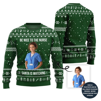 Epic Custom Nurse Face Ugly Christmas Sweater