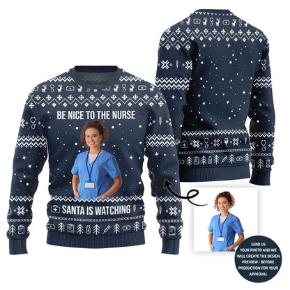 Epic Custom Nurse Face Ugly Christmas Sweater