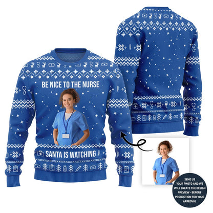 Epic Custom Nurse Face Ugly Christmas Sweater