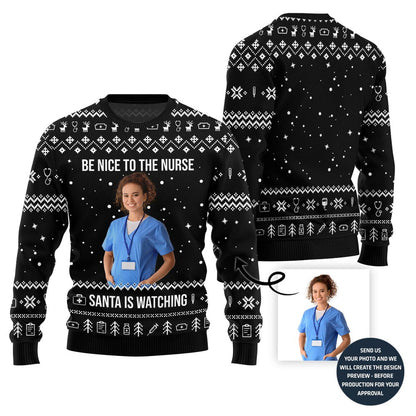 Epic Custom Nurse Face Ugly Christmas Sweater