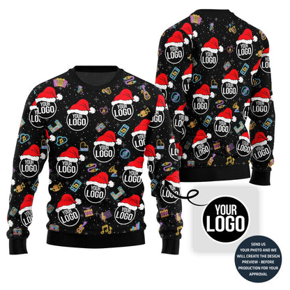 Epic Personalized Music Band Logo Ugly Xmas Sweater